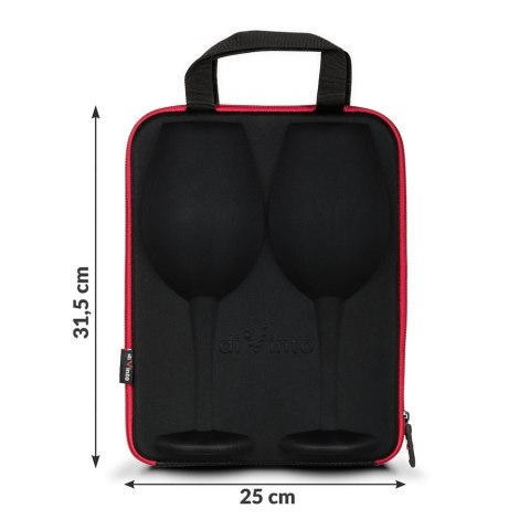 Etui z kieliszkami diVinto - Who cares - Black Etui z kieliszkami diVinto - Who cares - Black