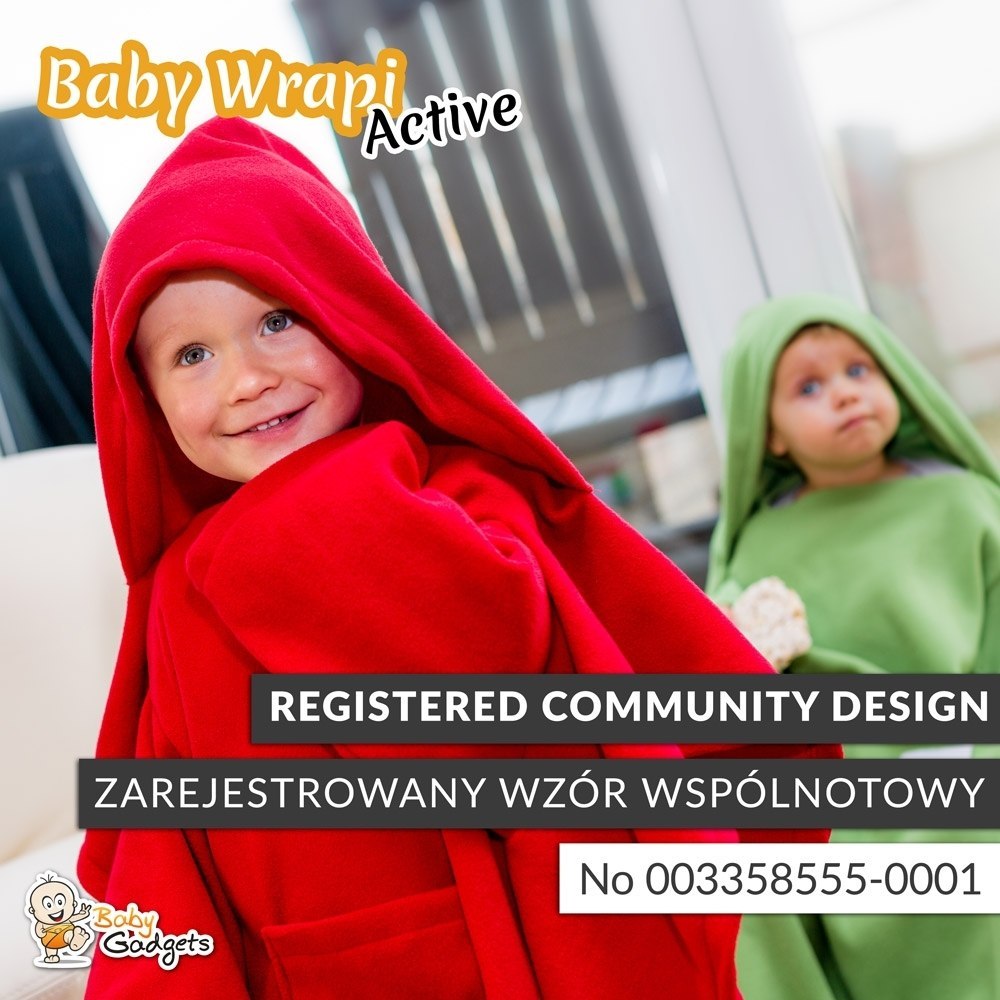 dziecięcy KOCYK Z RĘKAWAMI kolor Groszek dziecięcy KOCYK Z RĘKAWAMI kolor Groszek