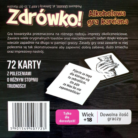 ZDRÓWKO gra alkoholowa 18 LATKA ZDRÓWKO gra alkoholowa 18 LATKA