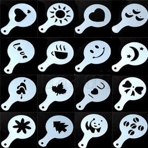 Szablony do kawy 16 szt.