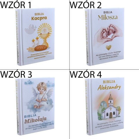 BIBLIA Z NADRUKIEM UV NA CHRZEST