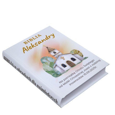 BIBLIA Z NADRUKIEM UV NA CHRZEST