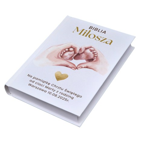 BIBLIA Z NADRUKIEM UV NA CHRZEST