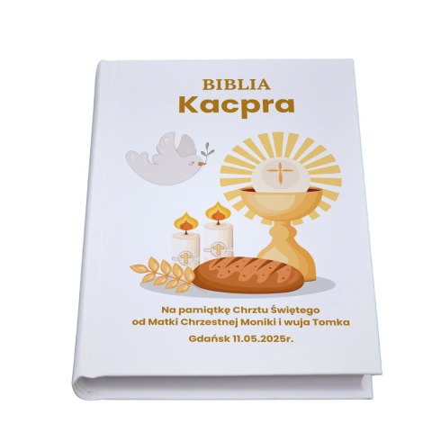 BIBLIA Z NADRUKIEM UV NA CHRZEST