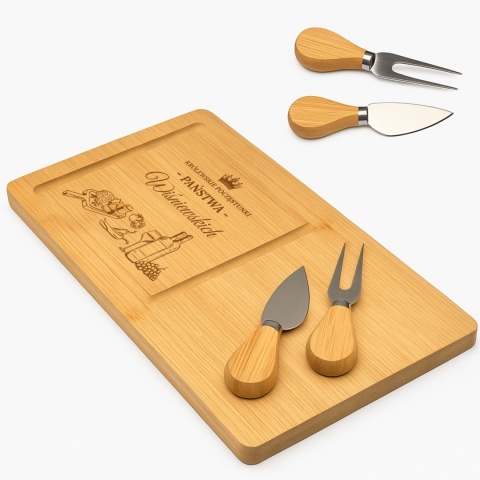 Deska do serów z grawerem - prezent dla pary