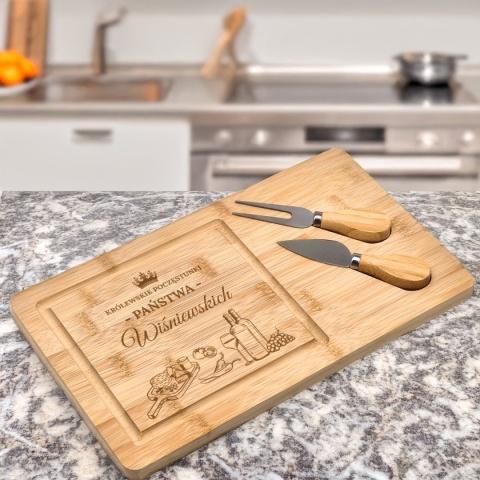 Deska do serów z grawerem - prezent dla pary