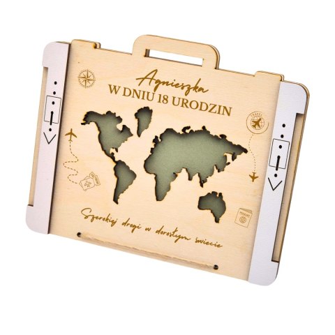 KARTKA MAPA ŚWIATA NA 18 URODZINY
