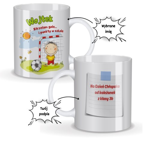 KUBEK MOTYW PIŁKARSKI NA DZIEŃ CHŁOPAKA