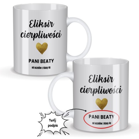 Kubek personalizowany dla nauczyciela - "Eliksir cierpliwości"
