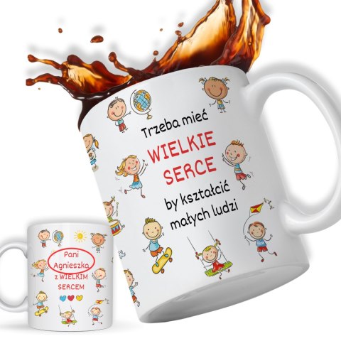Kubek personalizowany dla nauczyciela - małe dzieci