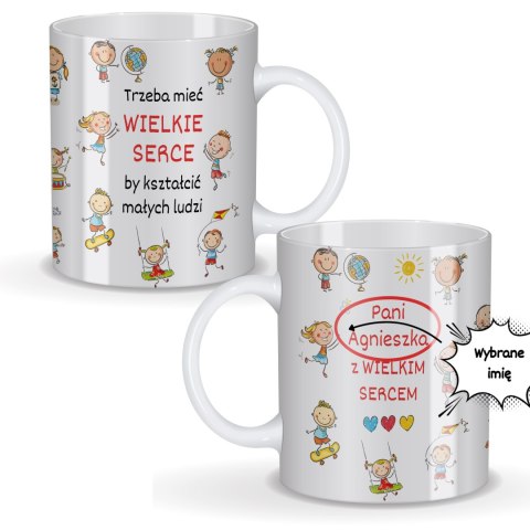 Kubek personalizowany dla nauczyciela - małe dzieci