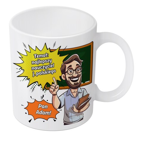 Kubek personalizowany dla nauczyciela – nauczyciel