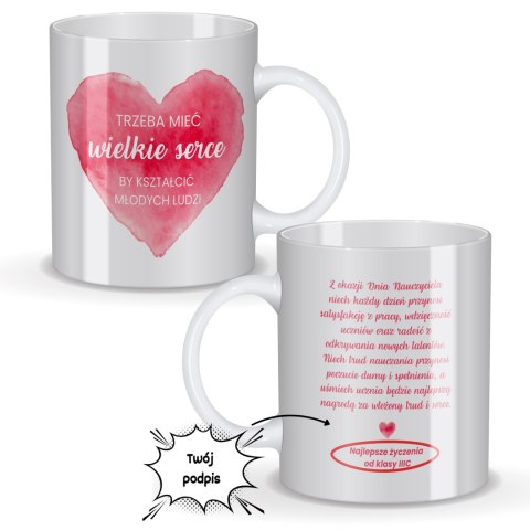 Kubek personalizowany dla nauczyciela – Wielkie Serce