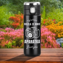 Kubek termiczny LED z grawerem - prezent dla fotografa/fotografki