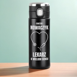 Kubek termiczny LED z grawerem - prezent dla lekarza/doktora