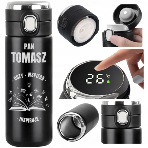 Kubek termiczny LED z grawerem – prezent dla nauczyciela wychowawcy