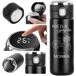 Kubek termiczny LED z grawerem – prezent dla rowerzysty