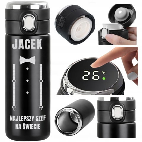 Kubek termiczny LED z grawerem – prezent dla szefa