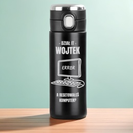 KUBEK TERMICZNY LED Z GRAWEREM śmieszny prezent dla informatyka