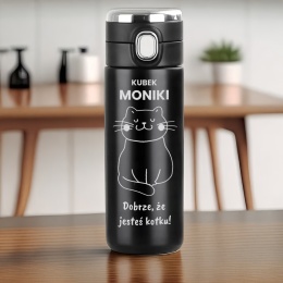 Kubek termiczny LED – prezent dla kociary na święta