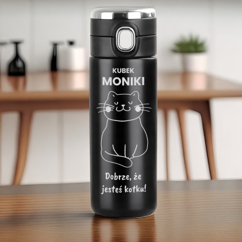 Kubek termiczny LED – prezent dla kociary na święta