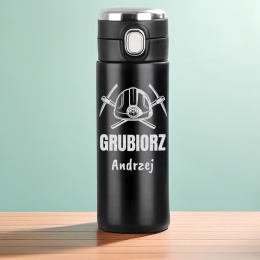 Kubek termiczny z grawerem - prezent dla górnika na Barbórkę