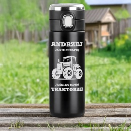 KUBEK TERMICZNY Z GRAWEREM prezent dla rolnika