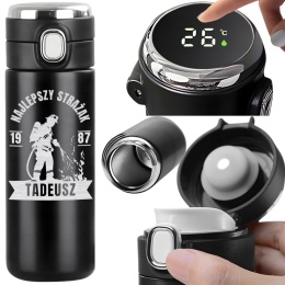 Kubek termiczny z grawerem – prezent dla strażaka na urodziny