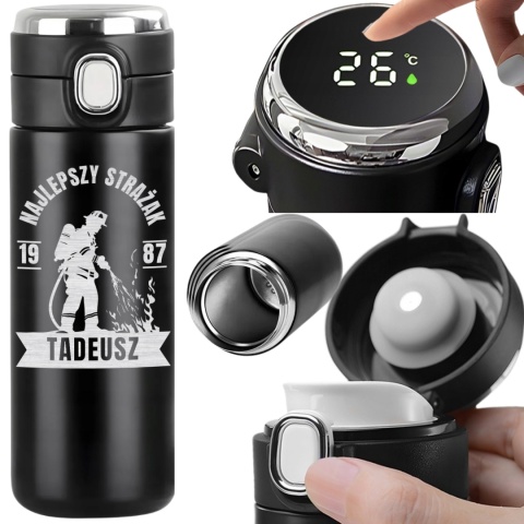 Kubek termiczny z grawerem – prezent dla strażaka na urodziny