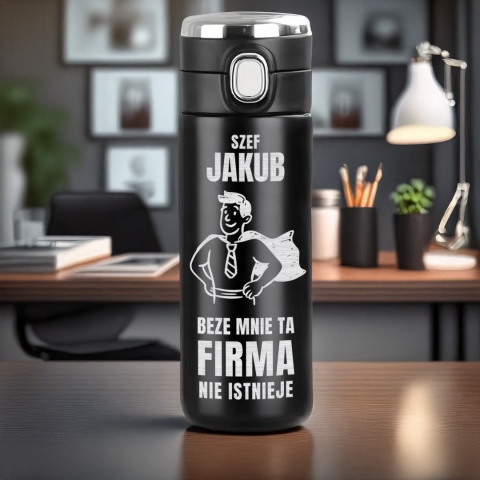 Kubek termiczny z grawerem – prezent dla szefa