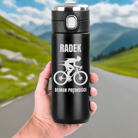 Kubek termiczny z wyświetlaczem – prezent dla sportowca rowerzysty
