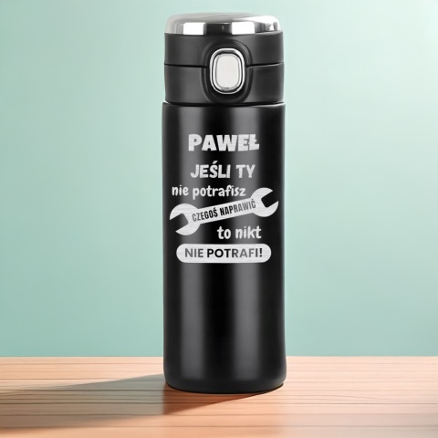 Kubek termiczny LED personalizowany - prezent dla mechanika na Święta