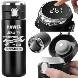 Kubek termiczny LED personalizowany - prezent dla mechanika na Święta