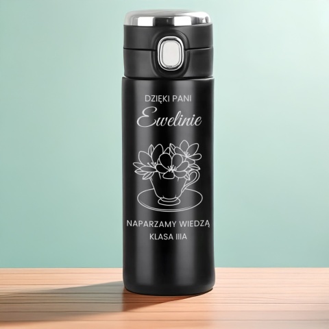 Kubek termiczny dla nauczycielki - dzięki pani naparzamy wiedzą