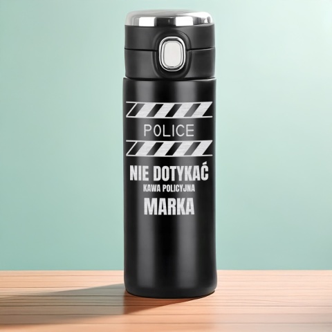 Kubek termiczny dla policjanta - prezent na święta i urodziny