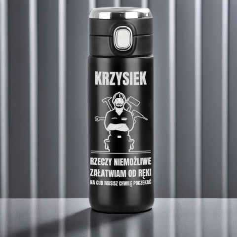 Kubek termiczny z grawerem - prezent dla złotej rączki