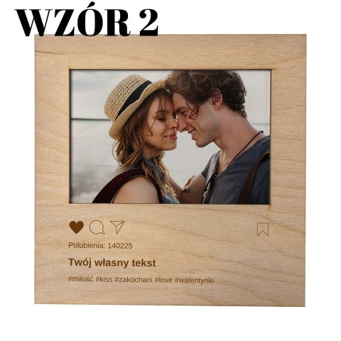 PERSONALIZOWANA RAMKA NA ZDJĘCIA 20X20cm NA WALENTYNKI
