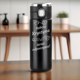 Prezent dla babci – grawerowany kubek termiczny LED