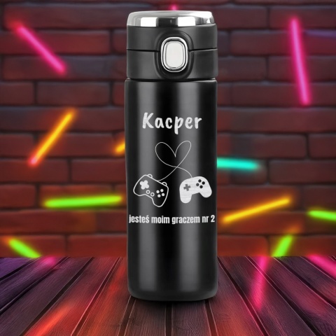 Prezent dla gracza chłopaka dziewczyny – kubek termiczny z grawerem