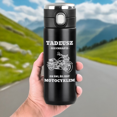Prezent dla motocyklisty – kubek termiczny z grawerem