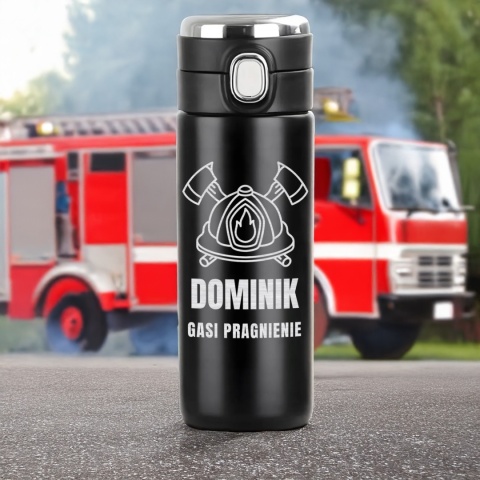 Prezent dla strażaka na święta – kubek termiczny LED
