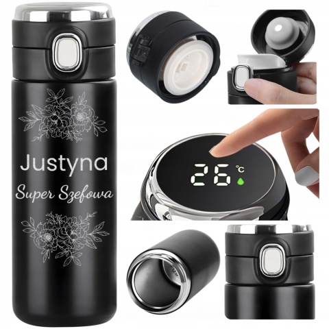 Prezent dla szefowej na święta – kubek termiczny LED