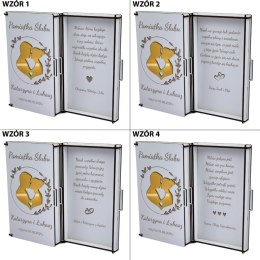 PUDEŁKO BIAŁE KLASYCZNE + ZŁOTY DEKOR NA ŚLUB