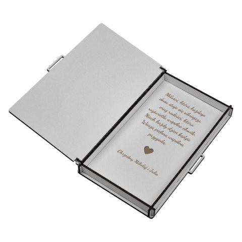 PUDEŁKO BIAŁE KLASYCZNE + ZŁOTY DEKOR NA ŚLUB