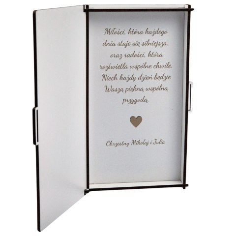 PUDEŁKO BIAŁE KLASYCZNE + ZŁOTY DEKOR NA ŚLUB