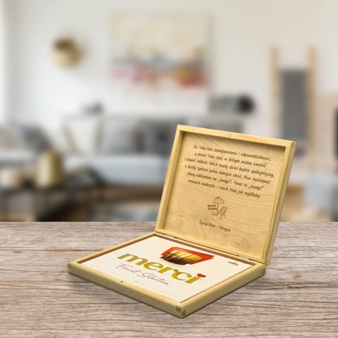 PUDEŁKO NA MERCI NA PRZEJŚCIE NA EMERYTURĘ