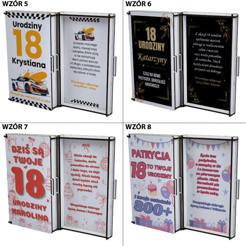 PUDEŁKO NA PIENIĄDZE BIAŁE KLASYCZNE - 18 Urodziny