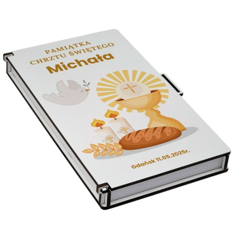 PUDEŁKO NA PIENIĄDZE BIAŁE KLASYCZNE NA CHRZEST