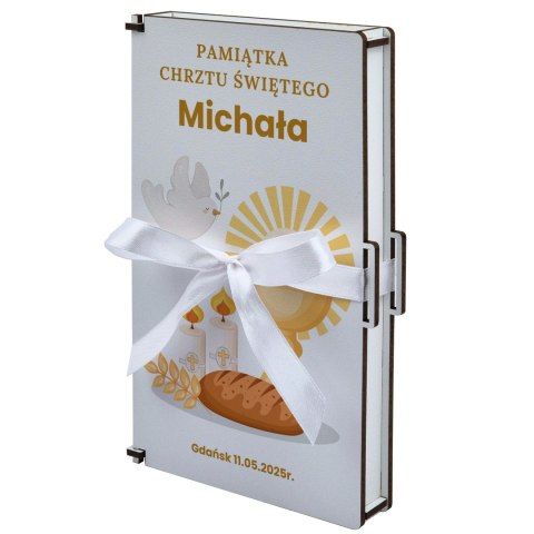 PUDEŁKO NA PIENIĄDZE BIAŁE KLASYCZNE NA CHRZEST