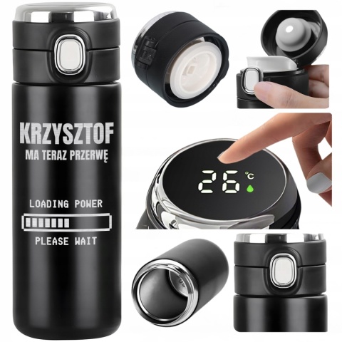 Prezent dla informatyka - termos LED „Ładowanie baterii"